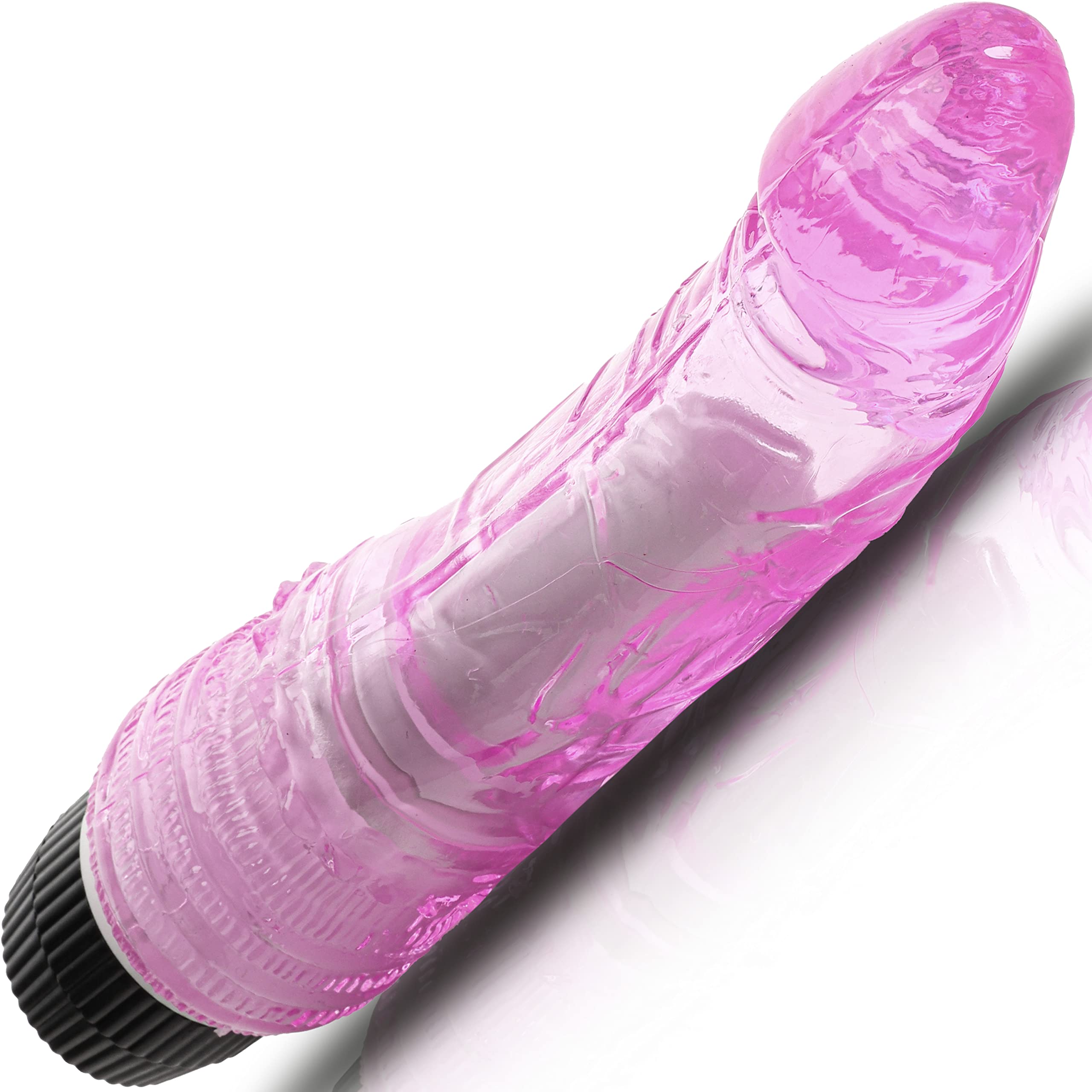 Realistic Rose Vibrating Dildo 18cm x 4.5cm - TPR Material Clitoral Stimulator Sex Toy for Women - Perfect for Solo Play & Couples Intimacy