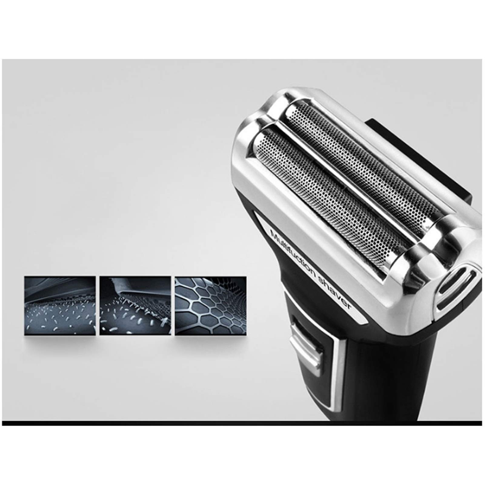 Professional Men's Electric Razor & 3-in-1 Beard Trimmer Kit - Cordless Rechargeable Shaver with Nose & Ear Hair Trimmer - Perfect for Travel, Home & Office Grooming