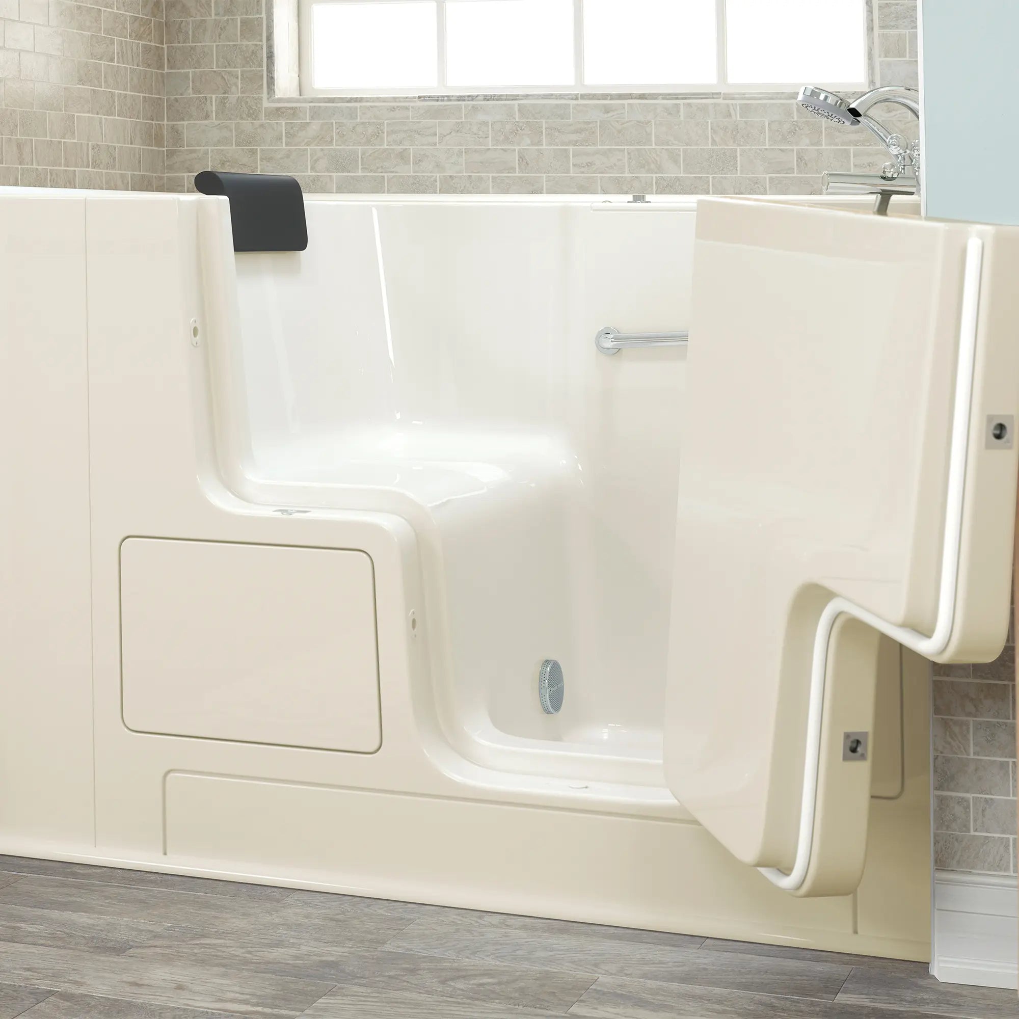 Premium 32 x 52 Inch Gelcoat Walk-In Bathtub with Soaker System & Right Hand Drain - Non-Slip Soaking Tub for Elderly & Mobility Assistance - Perfect for Relaxation & Hydrotherapy at Home