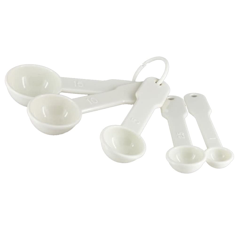 Premium 5-Piece Resin Measuring Spoons Set - Accurate for Dry & Liquid Ingredients (Oil, Water, Vinegar, Sauces, Sugar, Honey) - Perfect for Baking, Cooking & Meal Prep