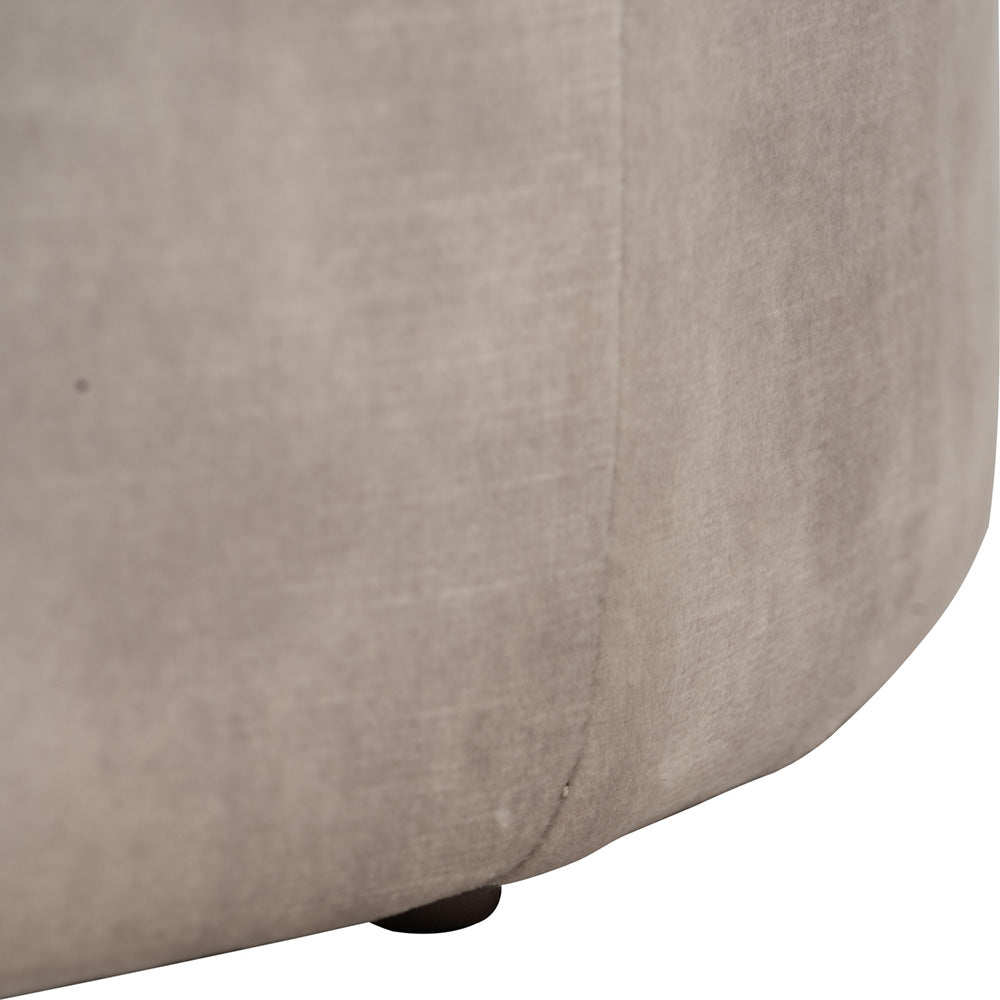 OMNI Ottoman 46cm - Beige Storage Footrest Stool with Removable Cover, Soft Padded Seat for Living Room, Bedroom & Office - Modern Home Decor Furniture