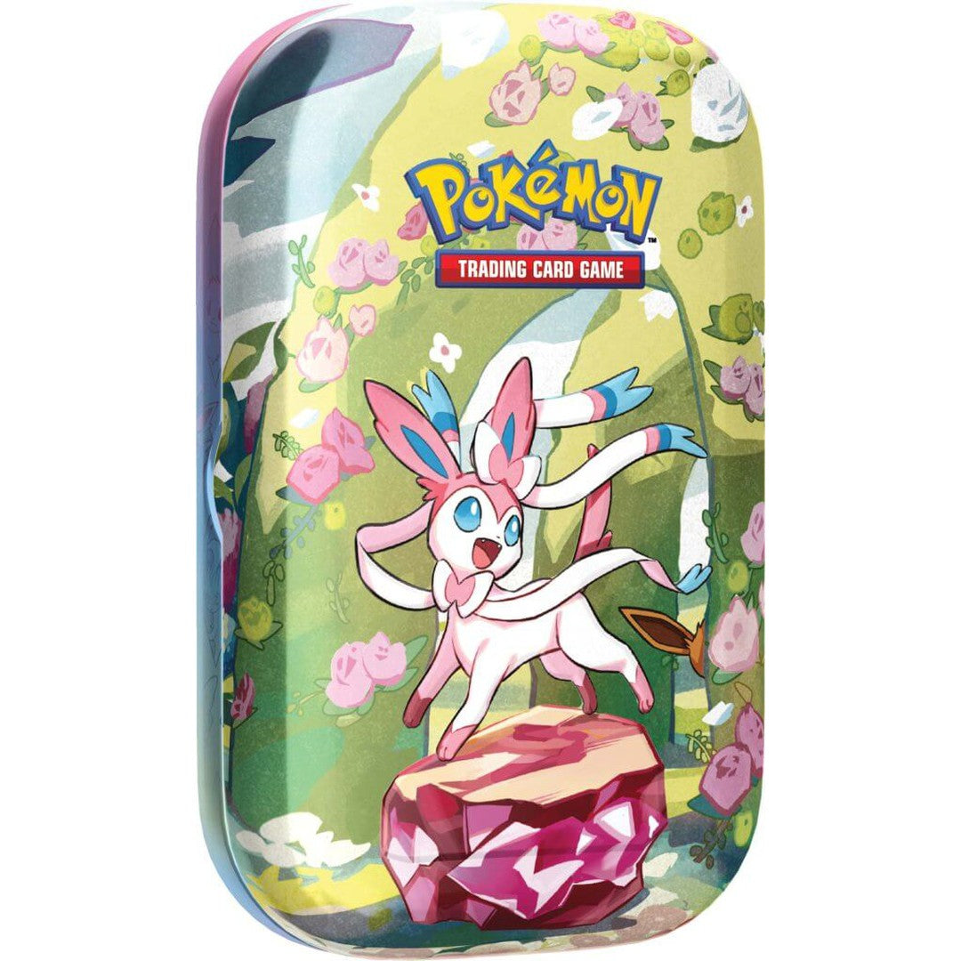 KLUB Pokemon TCG: Scarlet & Violet Prismatic Evolution Mini Tin - Collectible Trading Cards for Battles & Display | Perfect for Gamers, Collectors & Gift Giving