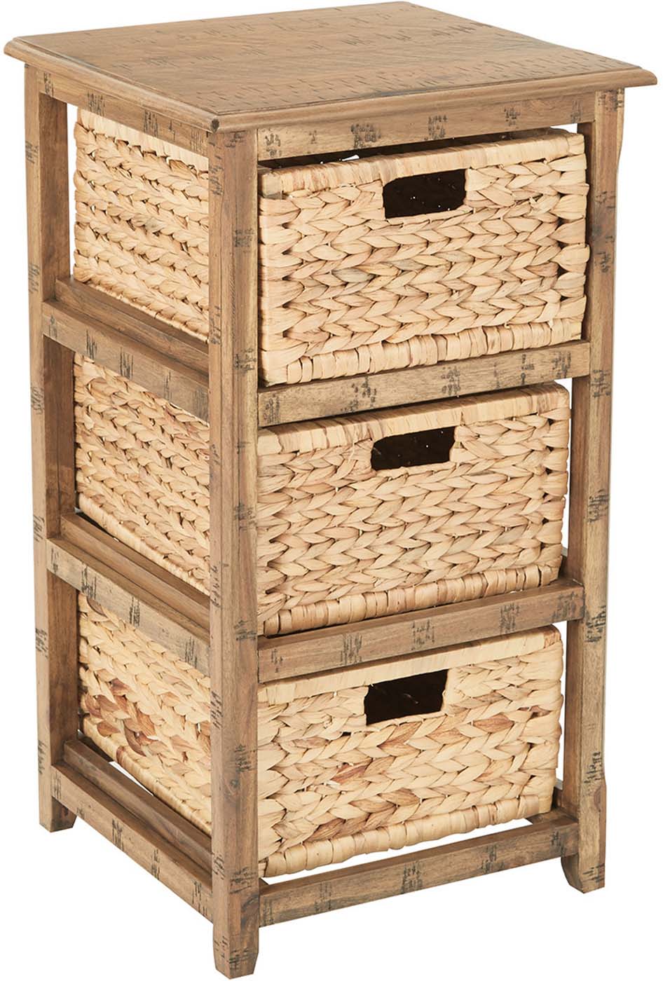 Sheridan 3-Drawer Wooden Storage Cabinet in Distressed Toffee Finish - Vintage Style Bedroom Dresser for Clothes, Toys & Home Organization [SH4513 DT] - Perfect for Nursery, Dorm Room or Entryway Storage