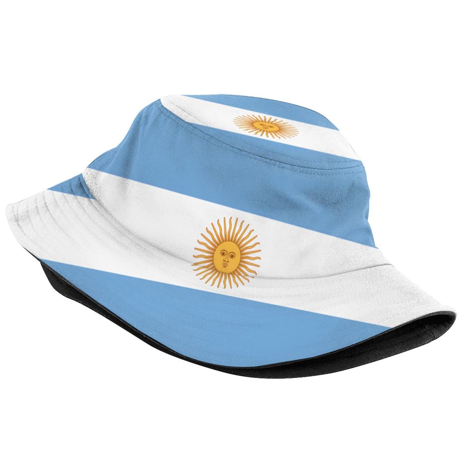 Argentina Flag Bucket Hat - Packable Fishing Sun Cap for Men & Women - Lightweight Summer Hat for Outdoor, Beach, and Travel