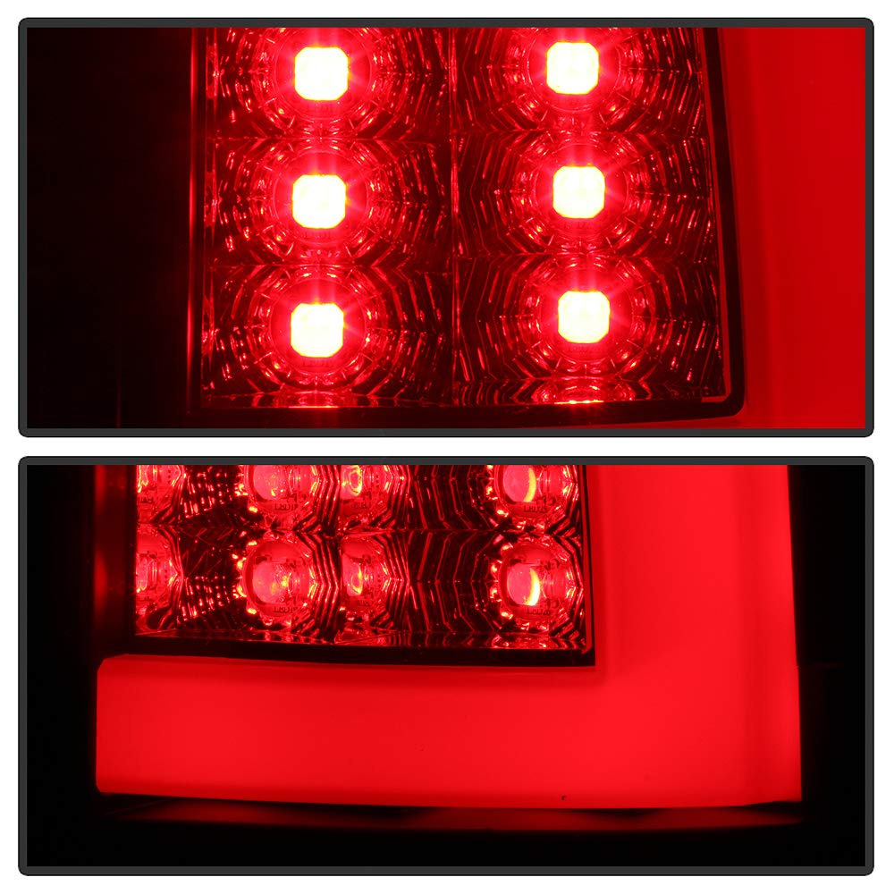 ACANII Smoked LED Tube Tail Lights Brake Lamps for 2000-2006 Chevy Suburban 1500/2500 Tahoe & GMC Yukon - Left & Right Pair - Enhanced Visibility & Style for Night Driving & Off-Road Adventures