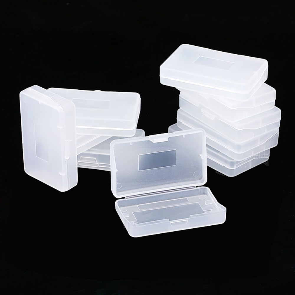 Clear Plastic Dust Cover Storage Case for Gameboy Advance SP, GBA SP, GBM - 10 Pack | Protective Game Card Cartridge Holder | Perfect for Organizing and Preserving Your Retro Gaming Collection