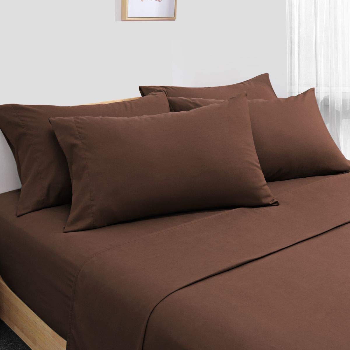 Luxury 800 Thread Count Egyptian Cotton Bed Sheet Set - Super Soft 4-Piece Twin Size with 18