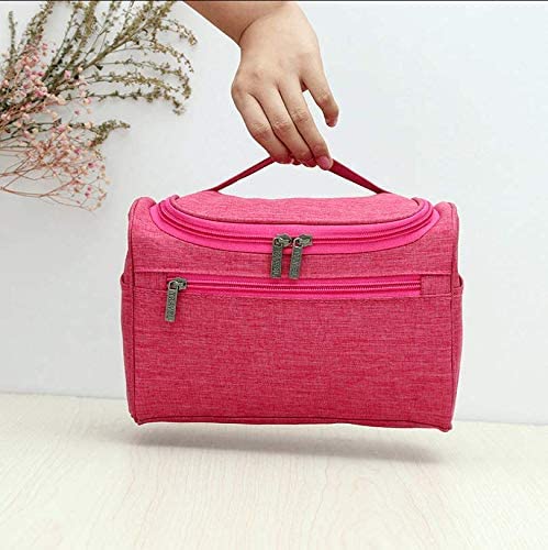 Waterproof Hanging Travel Toiletry Bag for Men & Women - Portable Shower Organizer with Hook for Bathroom Essentials, Cosmetics & Toiletries (Pink) | Perfect for Camping, Gym, Business Trips & Vacation Packing