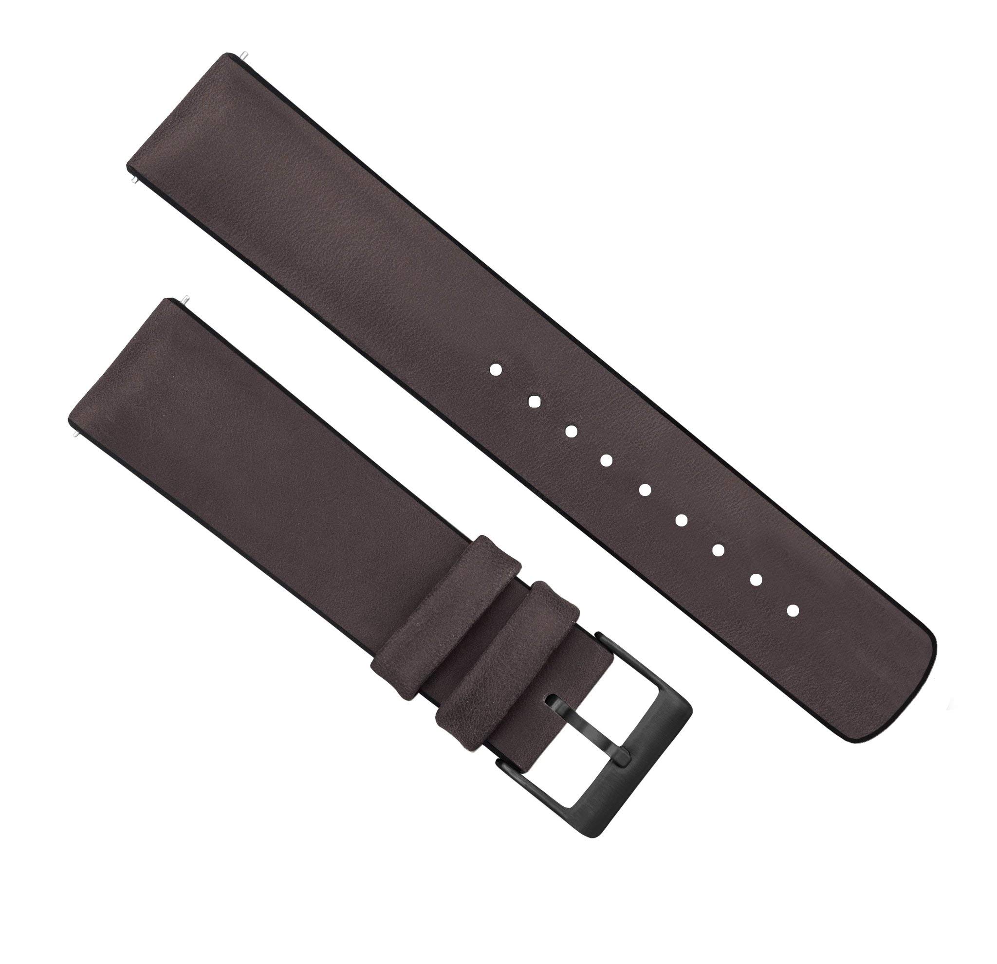 BARTON Leather Rubber Hybrid Watch Straps - Quick Release 18-22mm for Men & Women - Casual & Dress Style