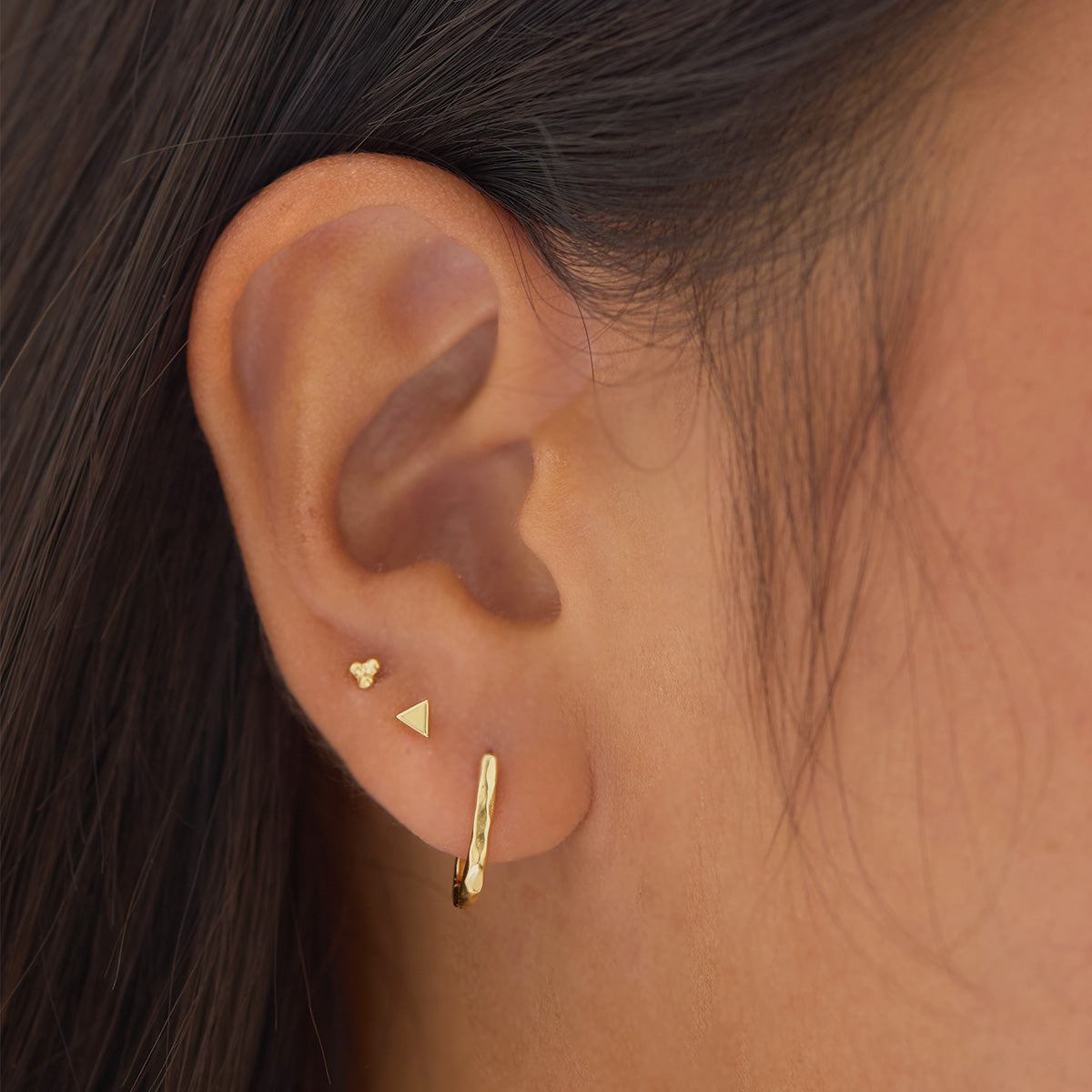 Delicate Eternity Textured Huggie Hoop Earrings - Small Gold Huggie Earrings for Women - Perfect for Everyday Wear, Date Nights & Special Occasions