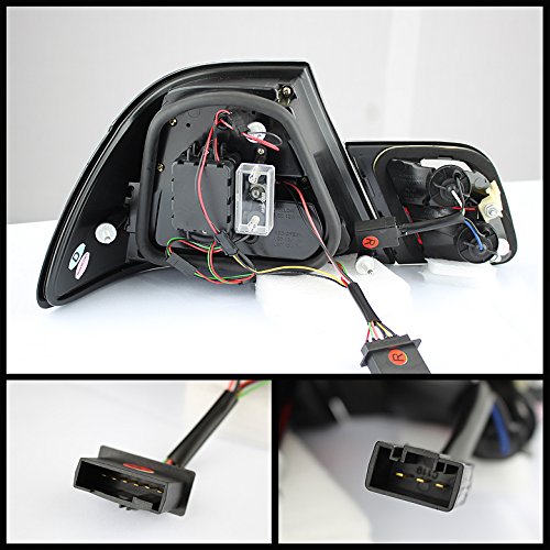 Premium LED Aftermarket Taillights for BMW 3-Series E46 Coupe (2003-2006) - Smoked Lens with Light Bar - Direct Fit Replacement - Enhances Night Visibility & Style for Urban Driving & Car Shows
