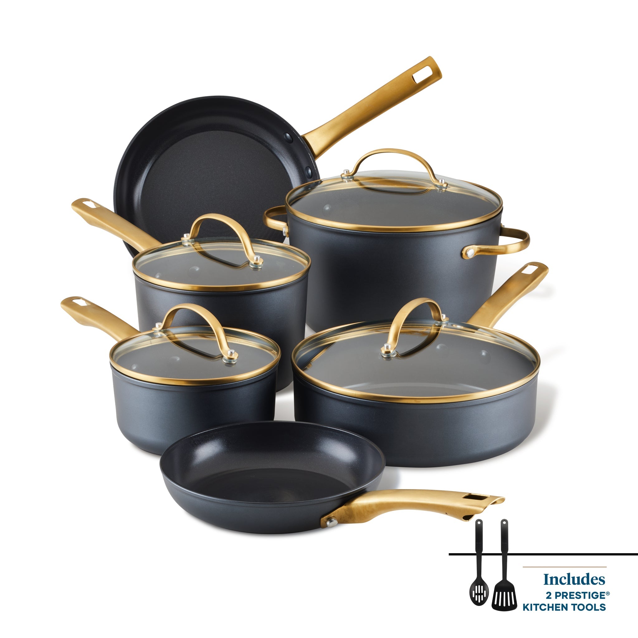 12-Piece Nonstick Cookware Set - Pots and Pans Kitchen Essentials for Cooking, Baking & Frying | Perfect for Home Chefs & Family Meals