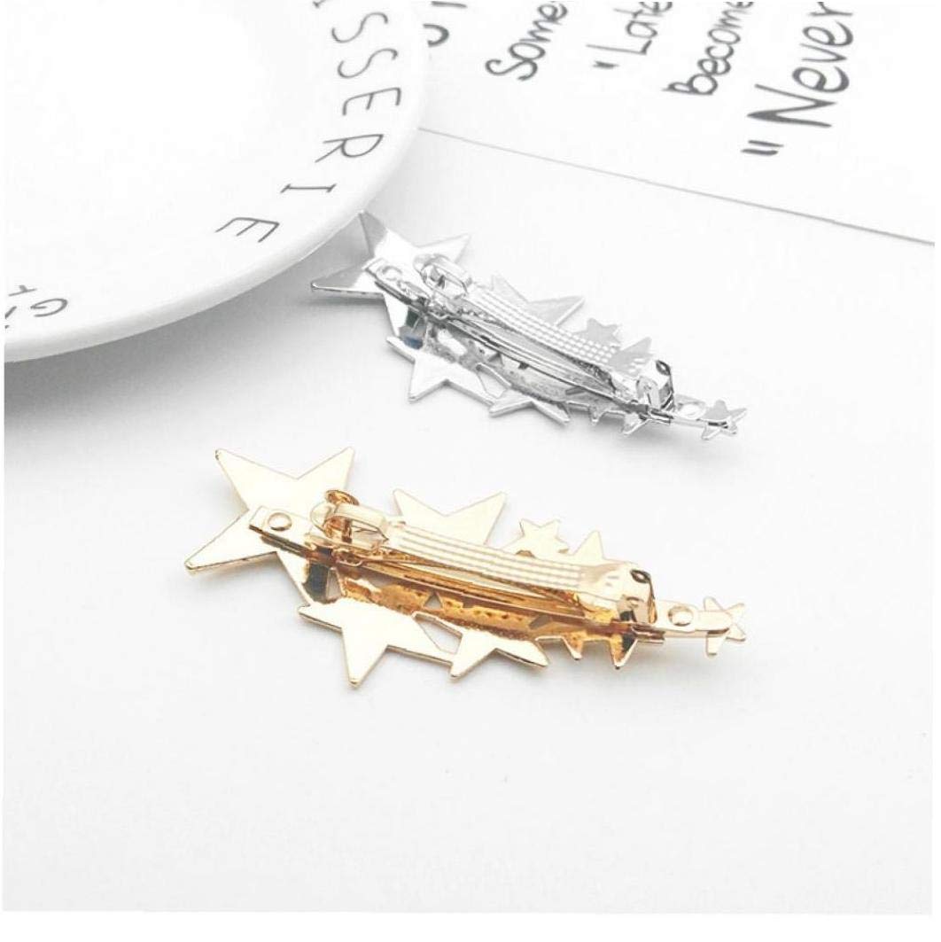 1pc Silver Alloy Star Hair Clip for Women - Cute Hairpin Hair Ornament Jewelry for Party, Wedding, Cosplay & Everyday Styling