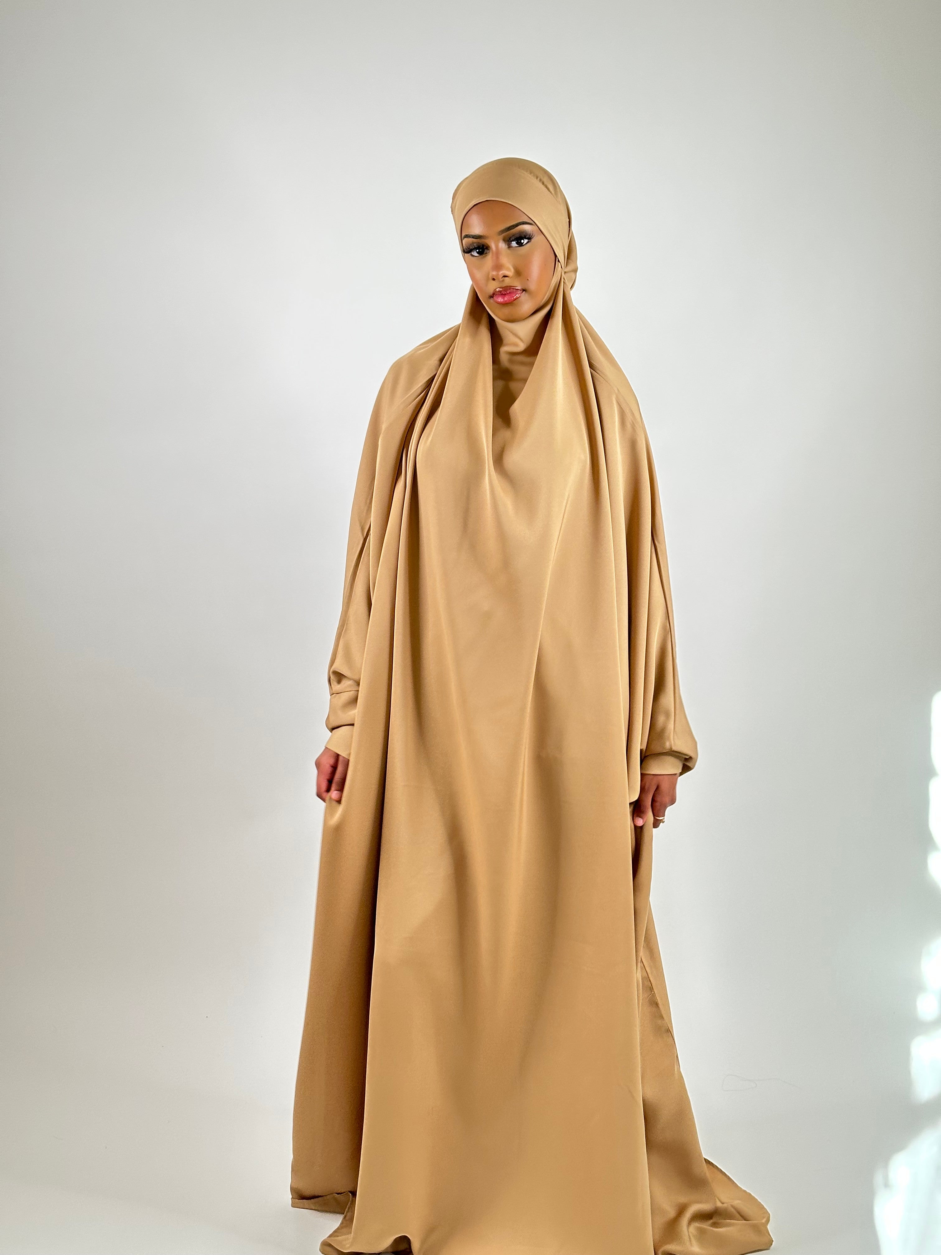 Desert Beige Jilbaab - Modest Islamic Abaya Dress for Women | Perfect for Prayer, Mosque, and Everyday Wear