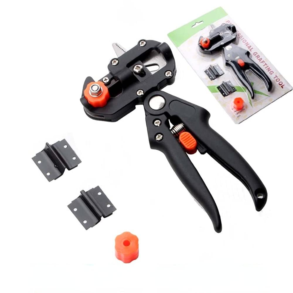 Professional Pruning Shears - Heavy Duty Garden Scissors for Tree Trimming, Grafting, and Nursery Stock Care - Ergonomic Grafting Tool with Non-Slip Handle (Black) - Perfect for Home Gardening, Landscaping, and Orchard Maintenance