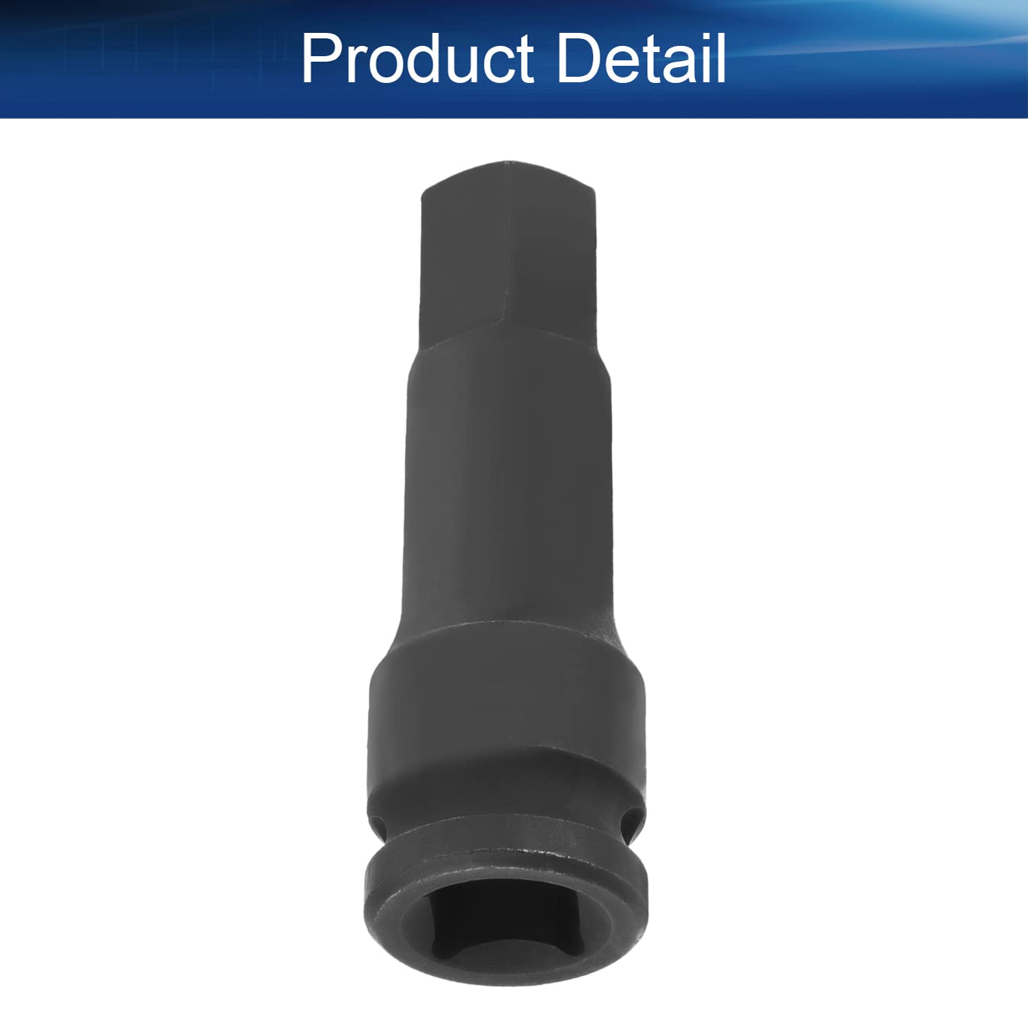 1/2-Inch Drive 17mm Hex Impact Bit Socket - Cr-Mo Steel Allen Bit Socket for Impact Wrench - Perfect for Automotive Repair & Heavy-Duty Construction Work