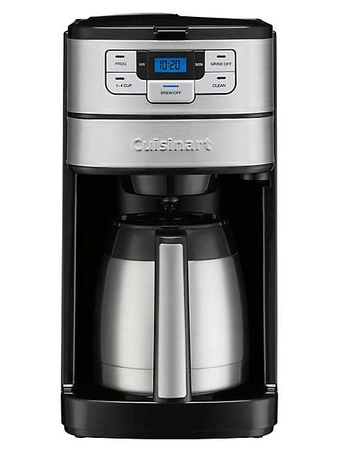 Cuisinart DGB-450C Automatic Grind & Brew 10-Cup Thermal Coffee Maker - Fresh Ground Coffee at Home, Perfect for Office & Family Breakfast