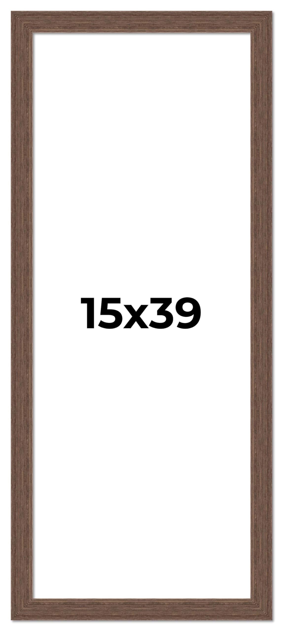 15x39 Brown Distressed Barnwood Picture Frame - Rustic Farmhouse Photo Frame with UV Acrylic Shatter Guard & Acid-Free Backing | Wall Decor for Living Room, Bedroom, Office & Gallery Displays