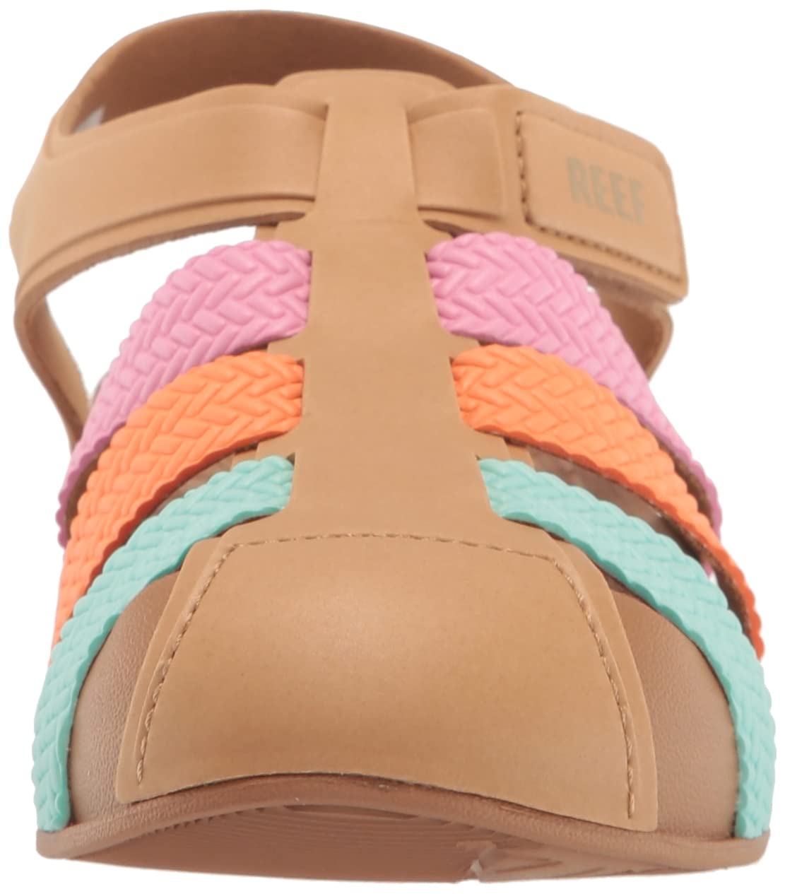 REEF Kids' Water-Friendly Beach Fisherman Sandal with Adjustable Velcro Strap & Closed Toe Design for Beach, Pool, and Outdoor Adventures