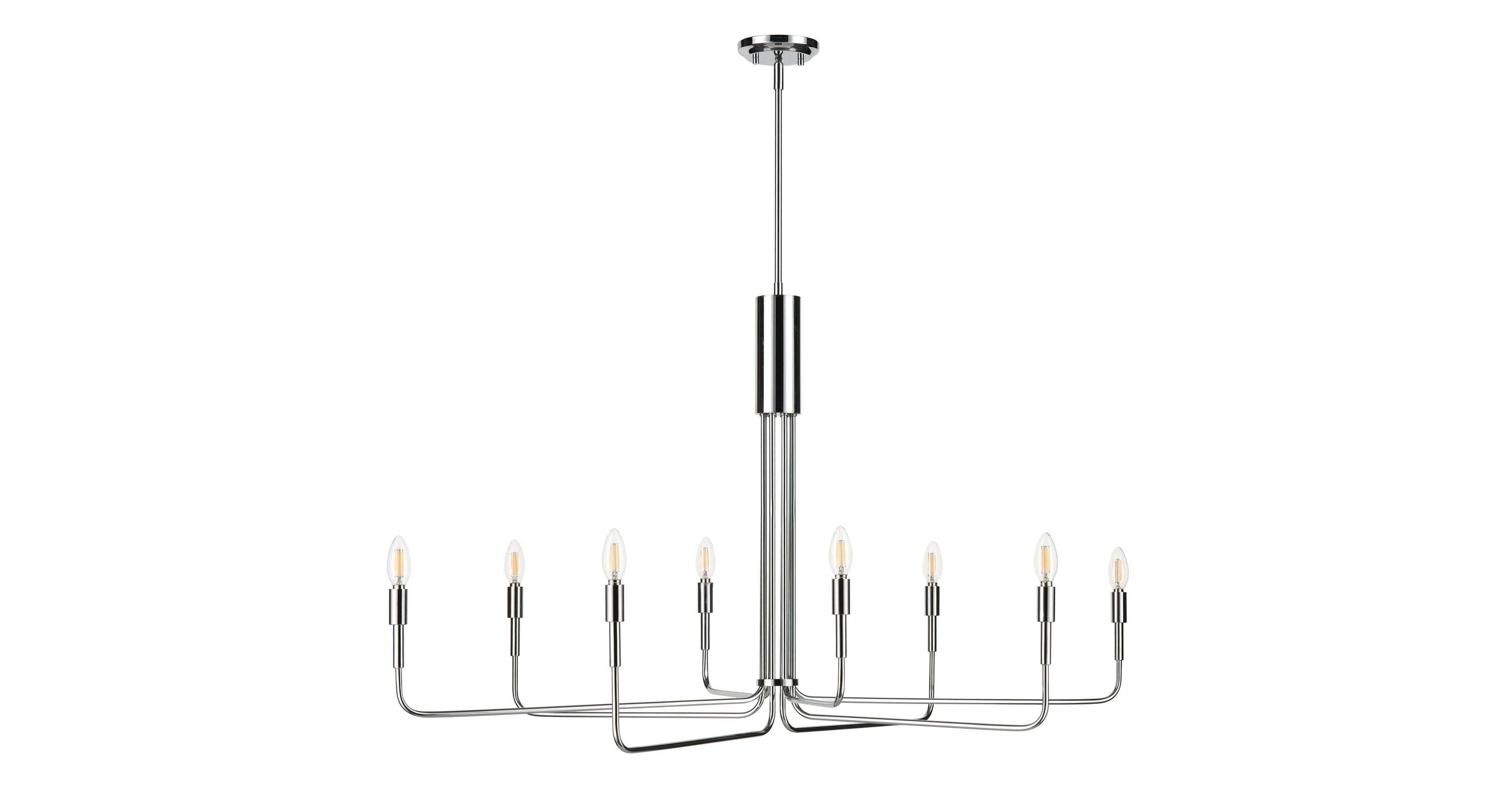 Bella 8-Light Modern Chandelier - Elegant Crystal Ceiling Light Fixture for Dining Room, Living Room & Bedroom Decor