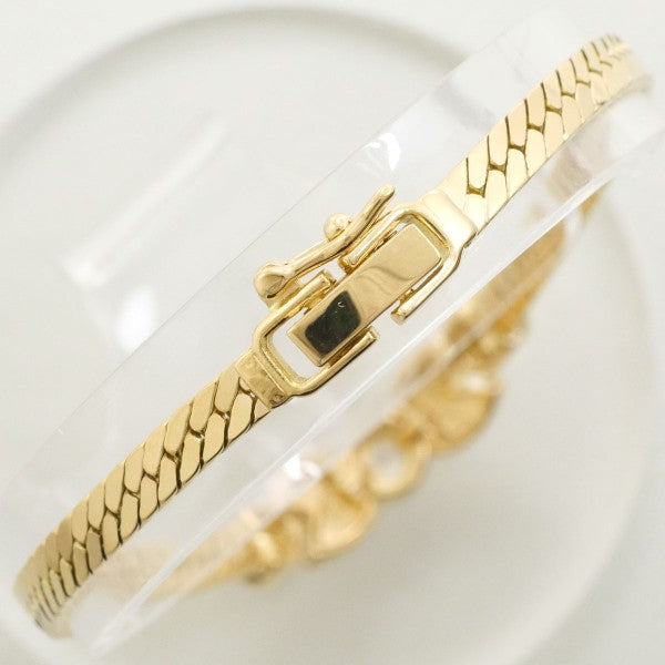18K Yellow Gold Diamond Bracelet - 0.14 Carat, 12.3 Grams, 18cm Length - Vintage Luxury Jewelry for Women - Perfect for Weddings, Anniversaries & Special Occasions