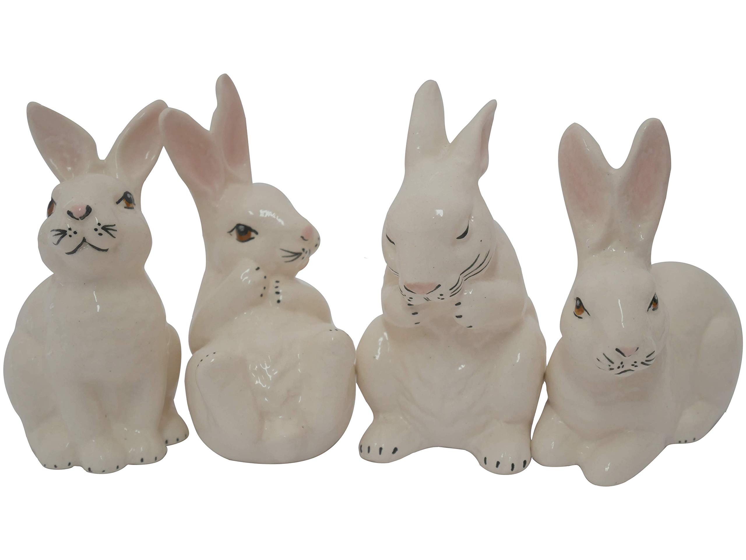 Magik Life White Porcelain Bunny Figurine - Easter Home Decor Ceramic Rabbit - Animal Statue for Tabletop Display - Perfect for Spring, Easter Decorations & Gift Giving