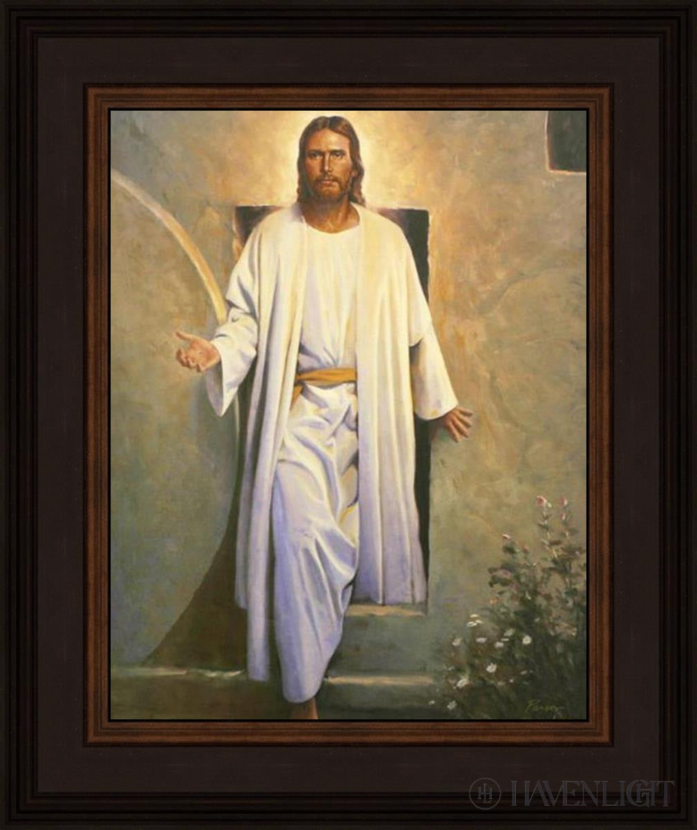 He Is Risen Religious Wall Art by Del Parson - Inspirational Christian Home Decor for Easter, Church & Prayer Room
