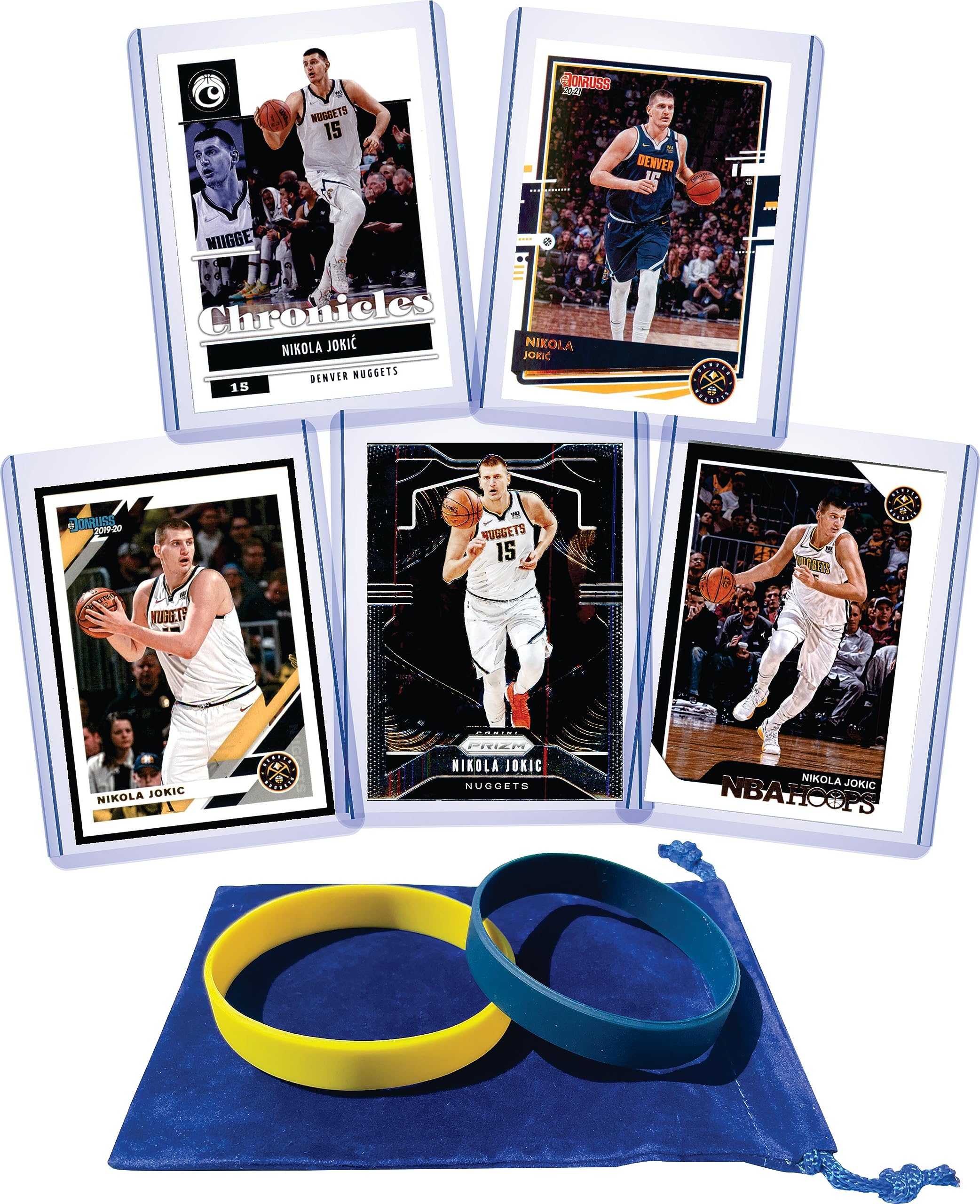 Nikola Jokic Denver Nuggets Basketball Cards (5-Pack) - NBA Collectible Trading Cards for Fans, Gifts & Memorabilia Collection - Perfect for Sports Enthusiasts, Card Collectors and Denver Nuggets Supporters