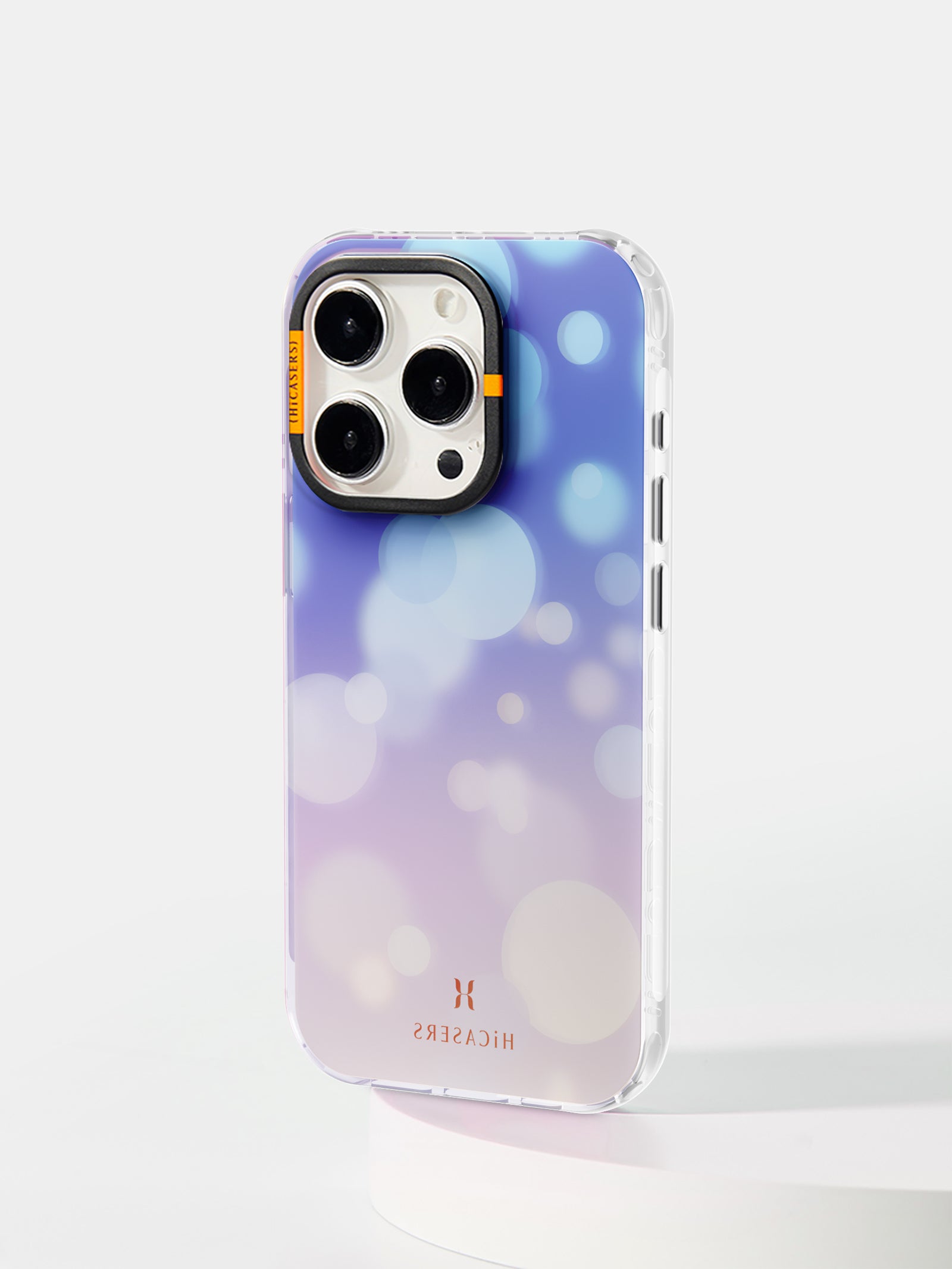 Bokeh Effect Iridescent Phone Case - Blue | Shatterproof Protective Cover for iPhone & Samsung | Perfect for Photography Enthusiasts & Everyday Use