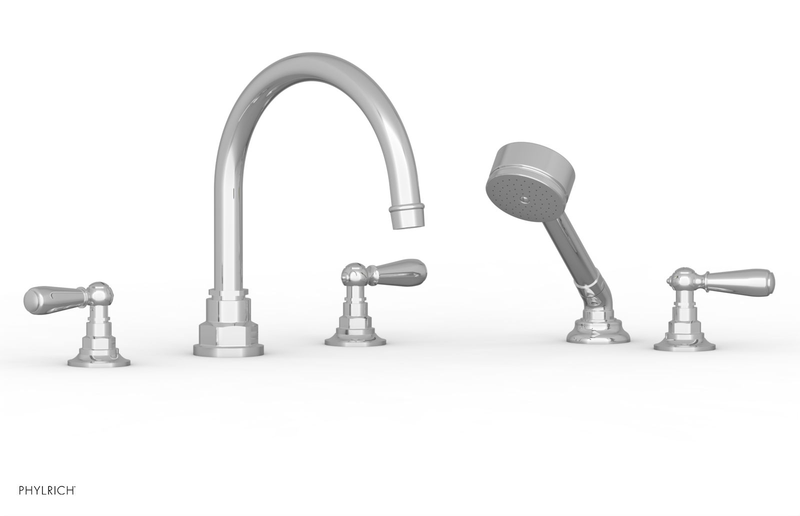 Jamestown Deck Tub Set with Hand Shower & Lever Handles - 165