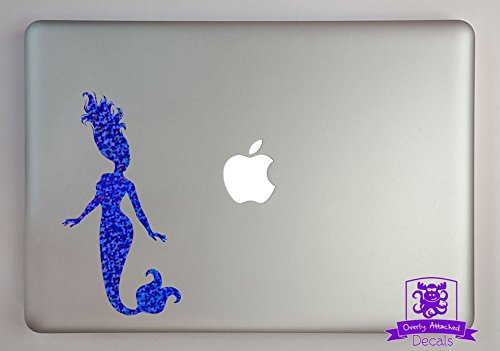 Blue Metal Flake Mermaid Vinyl Decal - 6