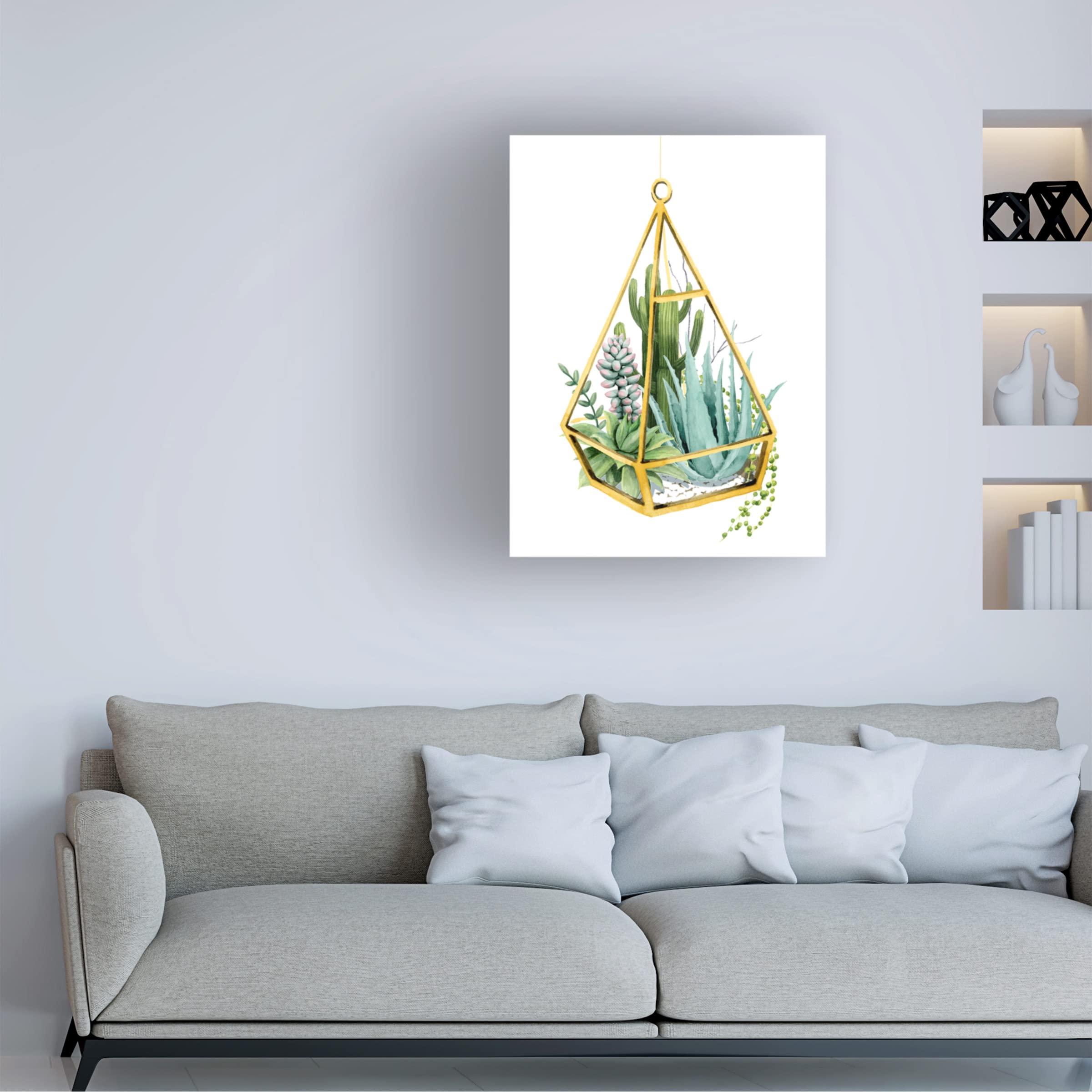 Grace Popp 'Wild Terrarium III' Canvas Wall Art Print - Modern Home Decor for Living Room, Bedroom & Office - Nature Inspired Botanical Painting