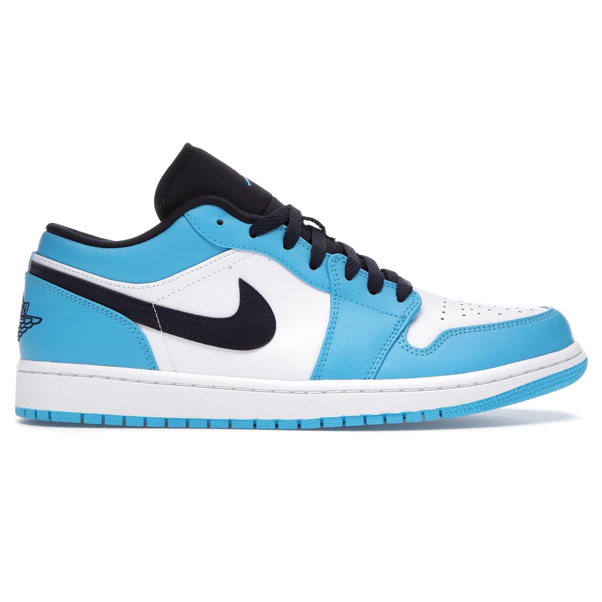 Air Jordan 1 Low UNC University Blue Black Sneakers - Men's Basketball Shoes for Casual Wear & Street Style