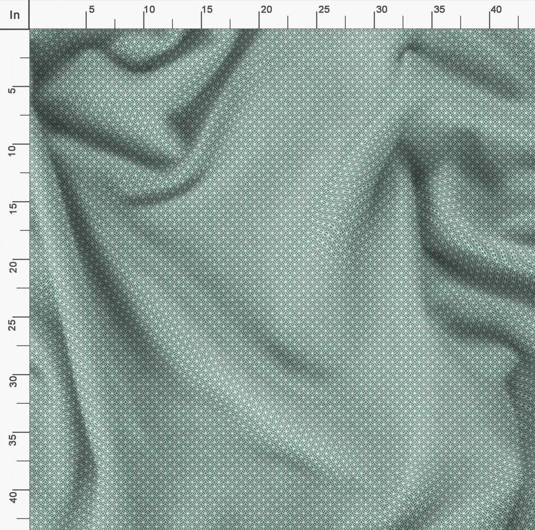 Soimoi Moss Green Georgette Fabric by The Yard - 42 Inch Wide Cross & Geometric Print Textile for Dresses, Curtains & Home Decor - Soft & Stylish Fashion Material