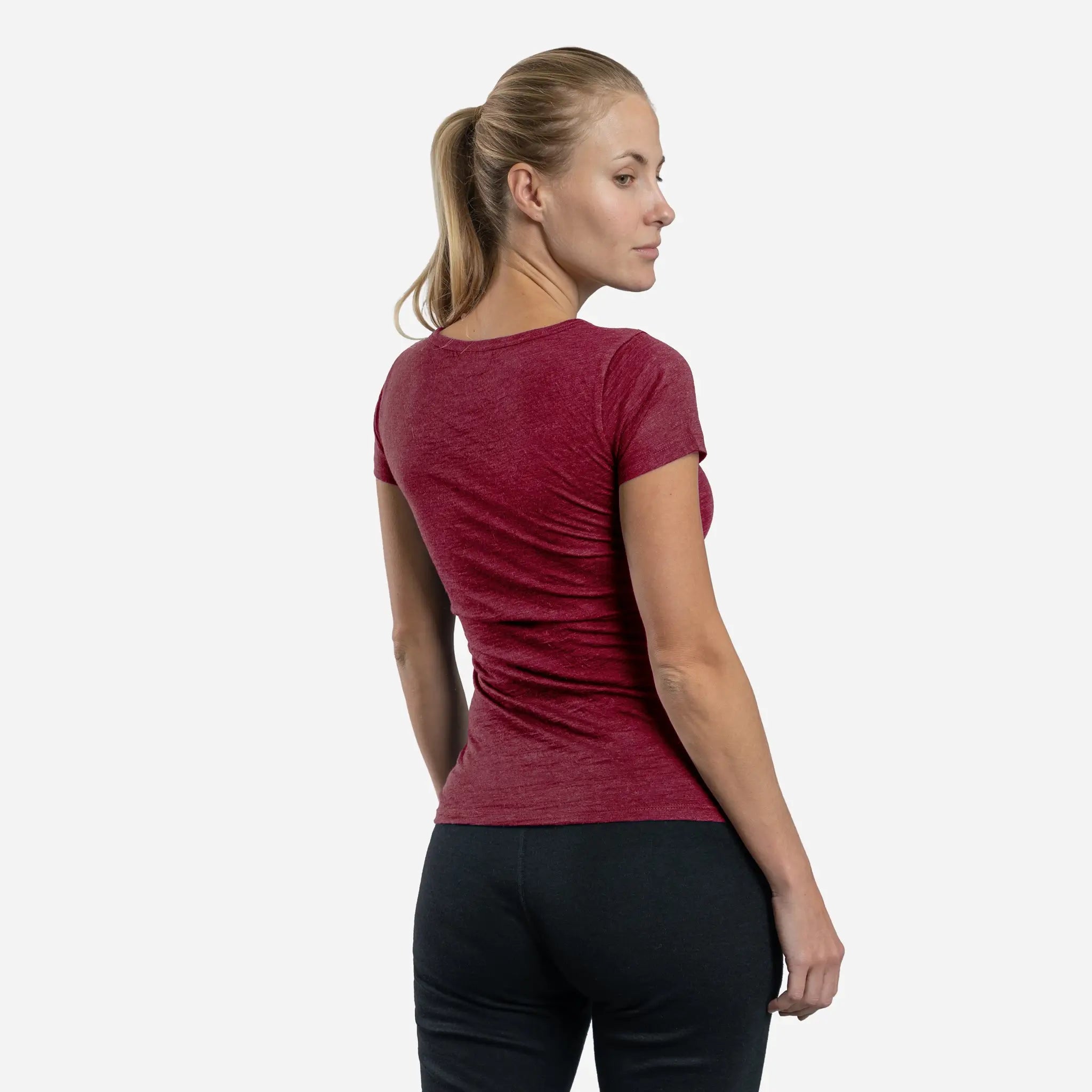 Ultralight Women's Alpaca Wool T-Shirt - 160 GSM Soft Crew Neck Tee for Travel, Hiking & Everyday Comfort