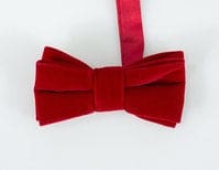 Elegant Red Velvet Bow Tie for Men - Premium Satin Wedding & Formal Accessories - Perfect for Prom, Tuxedo, and Special Occasions