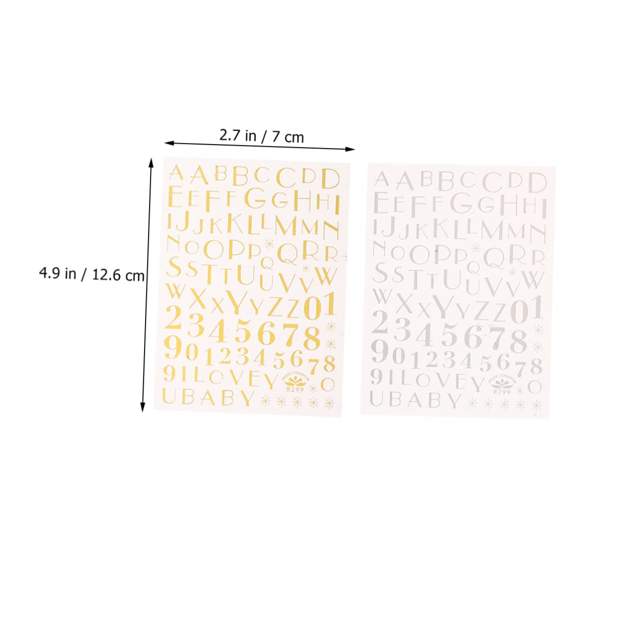 Minkissy 8pcs Alphabet Letter Stickers for Nail Art - 3D Nail Decals, Manicure Stickers, Nail Art Decoration - Perfect for DIY Nails, Salon Designs, and Creative Nail Art Projects