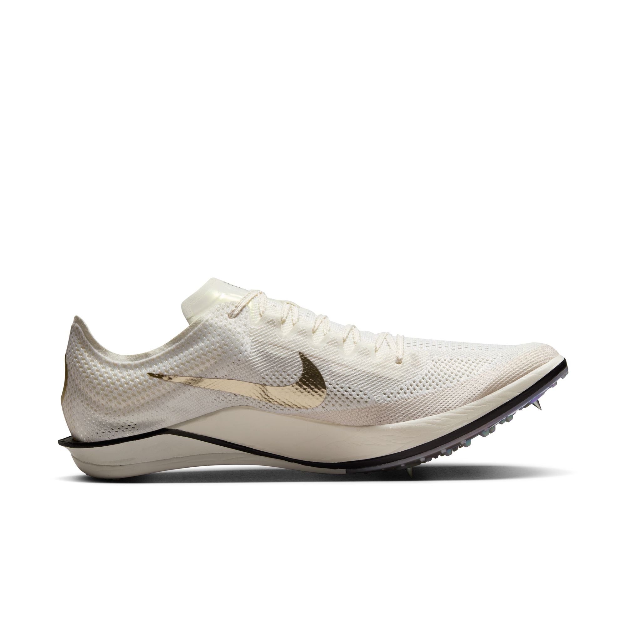 Nike ZoomX Dragonfly 2 Elite Track & Field Running Shoes (D Width) - Sail/Metallic Gold Grain | Unisex Lightweight Racing Spikes for Sprinters & Distance Runners