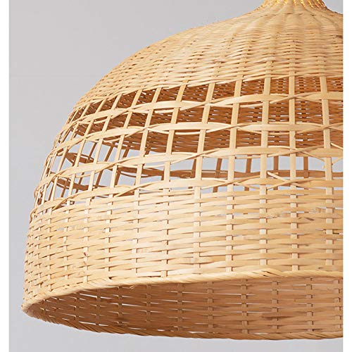 Modern LED Chandelier Lamp - Semicircle Hollow Design with Natural Straw Material, Eco-Friendly Hanging Light Fixture for Living Room, Bedroom, Dining Room, Bars and Restaurants | Energy Saving & Stylish Ceiling Lighting
