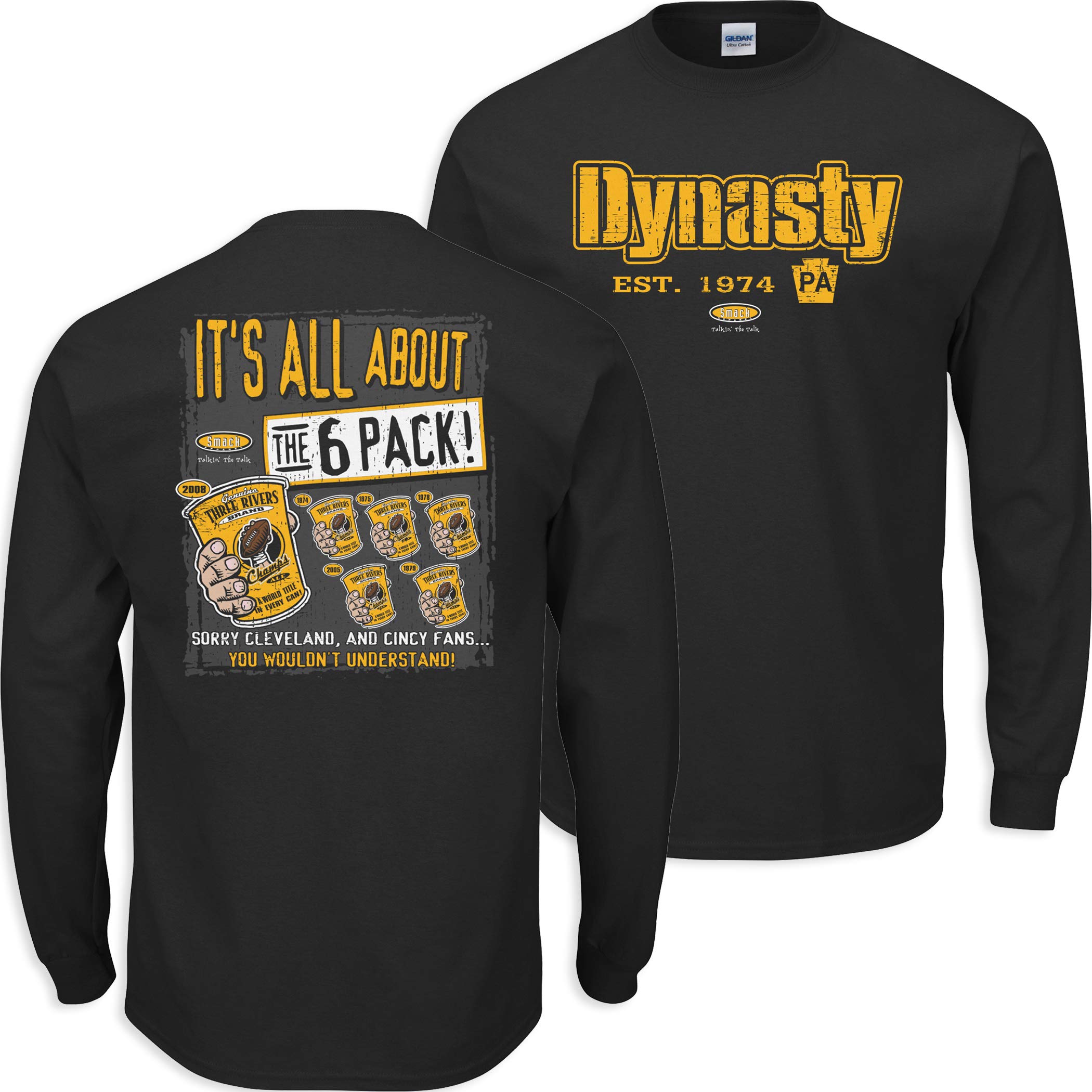 Pittsburgh Steelers Dynasty EST. 1974 Black T-Shirt for Men & Women (S-5XL) - Perfect for Game Day, Tailgating & Football Fan Gifts