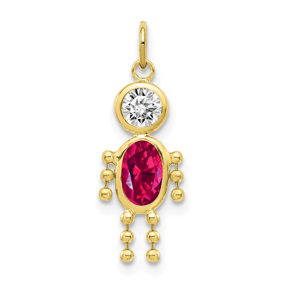 10K Solid Gold January Birthstone Charm for Girls - Perfect for Birthdays, Gifts & Jewelry Making