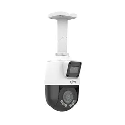 Uniview IPC9312LFW AF28 2X4 2*2MP Lighthunter Dual Lens Network PTZ Camera - Outdoor Security Surveillance for Homes, Businesses & Parking Lots