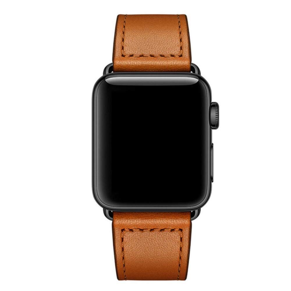 Premium Genuine Leather Apple Watch Band Replacement - Compatible with 38mm/40mm/42mm/44mm/45mm iWatch Series 1/2/3/4/5/6/7/SE - Sport & Edition Style for Men - Perfect for Workouts, Office Wear & Everyday Use