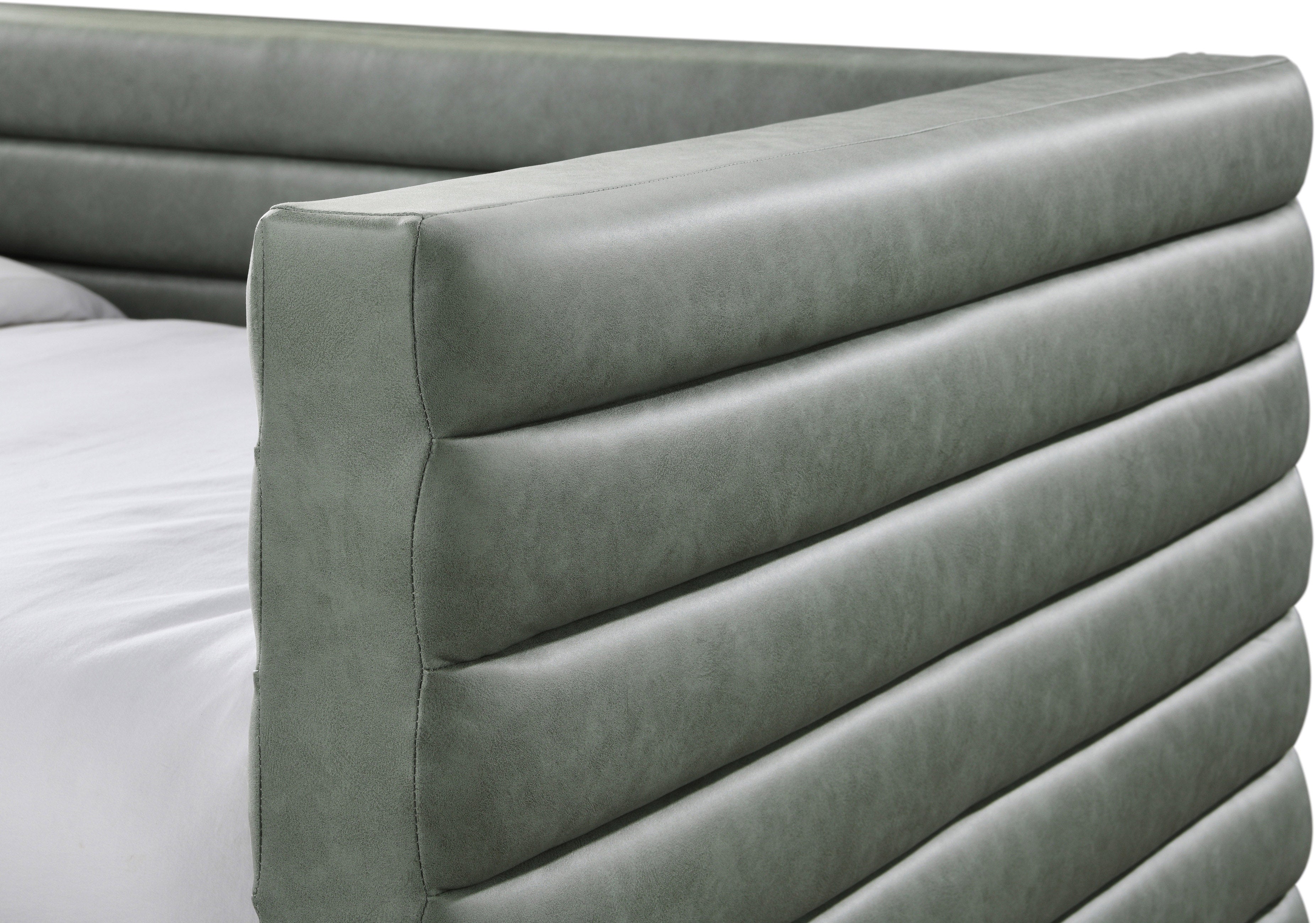 Beverly Vegan Leather Daybed - Modern Faux Leather Sofa Bed for Living Room, Guest Room & Small Spaces | Comfortable Sleeper Couch with Premium PU Leather