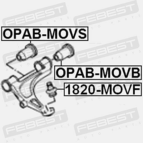 Febest OPAB-MOVS Front Control Arm Bushing - OEM 4500094 Replacement Part for Smooth Suspension Performance | Perfect for Off-Roading, Daily Commuting & Vehicle Maintenance