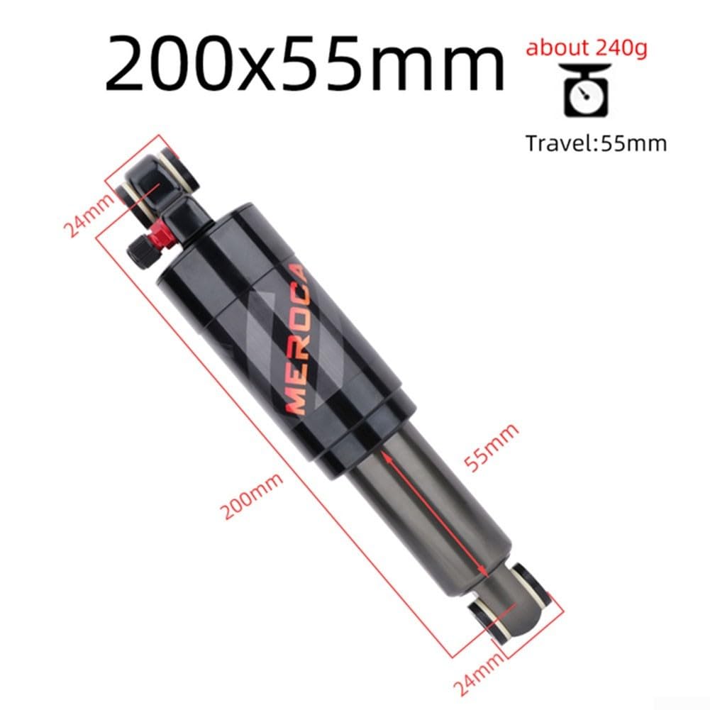 Premium Mountain Bike Rear Shock Absorber - 125mm/150mm/165mm/190mm/200mm Bicycle Rear Suspension with Air Shock Lockout - Ideal for Trail Riding, Downhill & Enduro Cycling