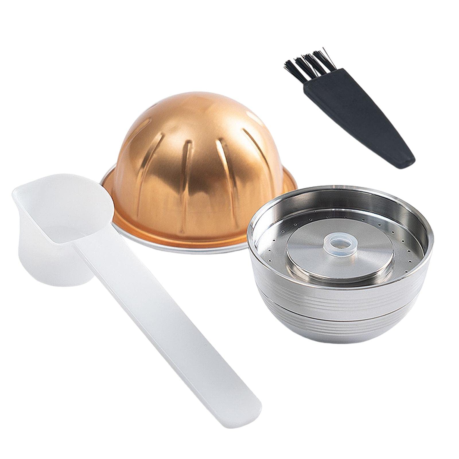 Stainless Steel Reusable Coffee Pod Tamper - Refillable Espresso Cup for Nespresso & Keurig Coffee Makers | Perfect for Home Baristas & Coffee Enthusiasts