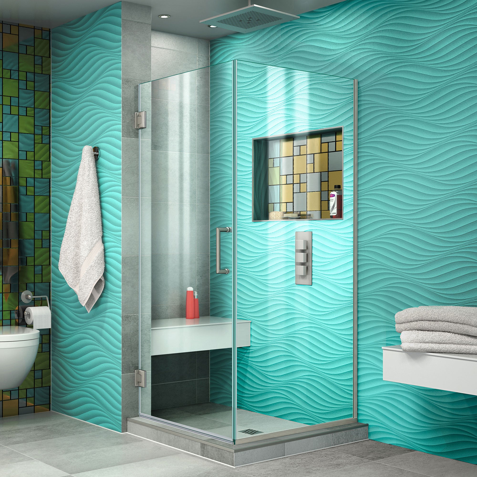 DreamLine Unidoor Plus Frameless Hinged Shower Enclosure - 30.375