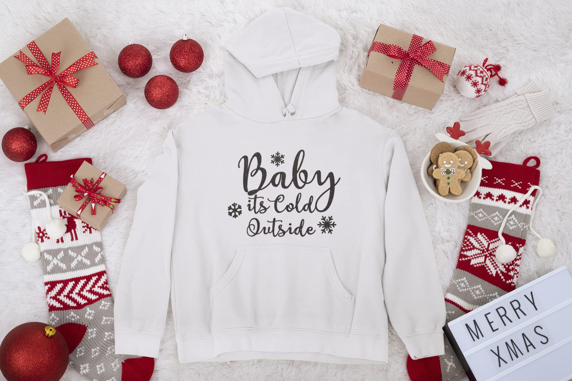 Baby It's Cold Outside Iron On Decal - Heat Transfer Vinyl for DIY Clothing & Fabric - Glitter Sugar Lemon Design - Perfect for T-Shirts, Jackets, Bags & Home Decor