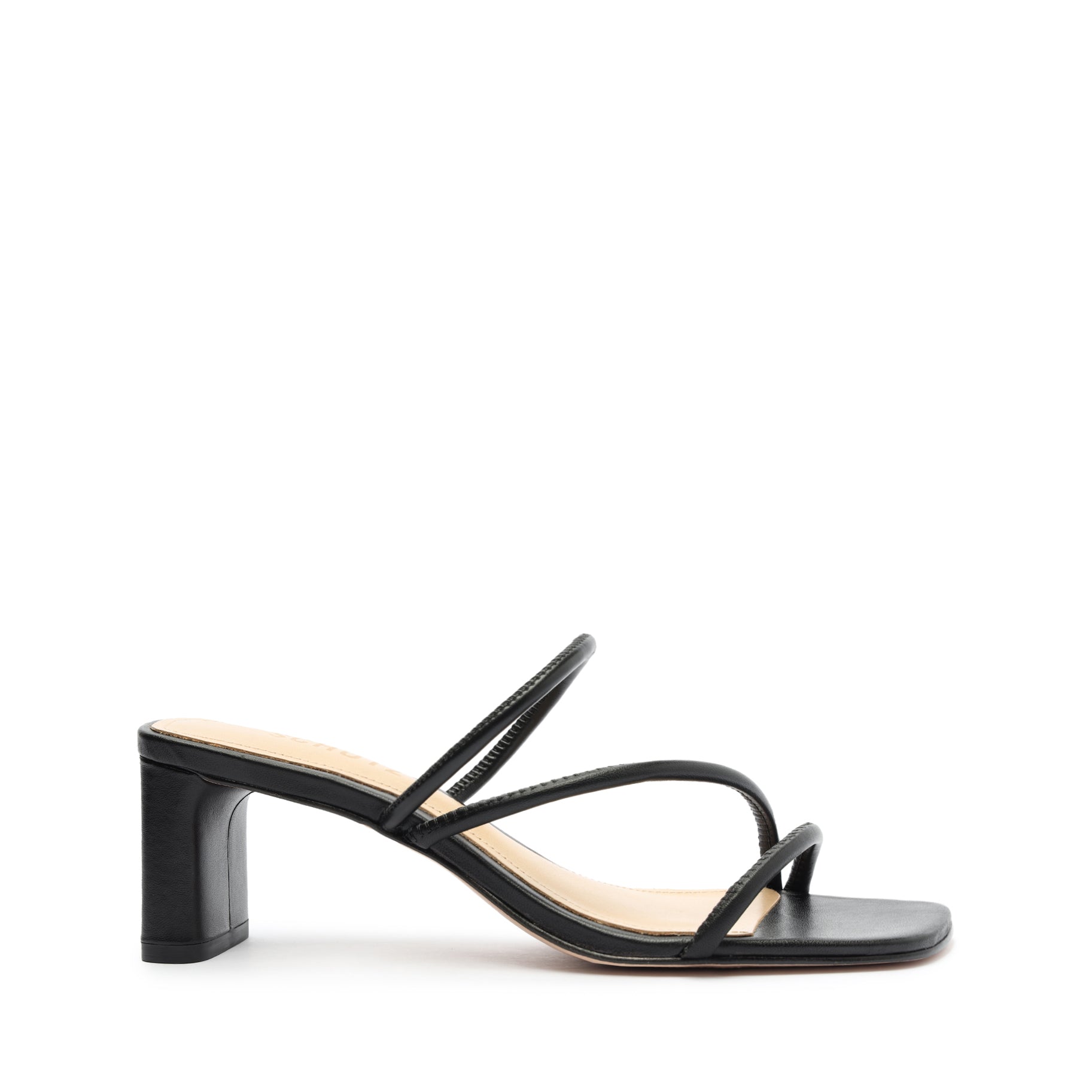 Chessie Women's Mid Heel Nappa Leather Sandals - Comfortable Dressy Strappy Sandals for Summer, Weddings & Office Wear